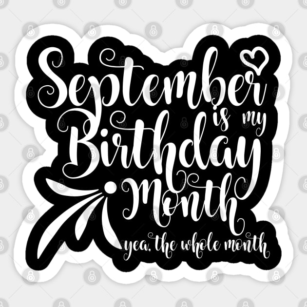 September Birthday (White version) Sticker by Kuys Ed